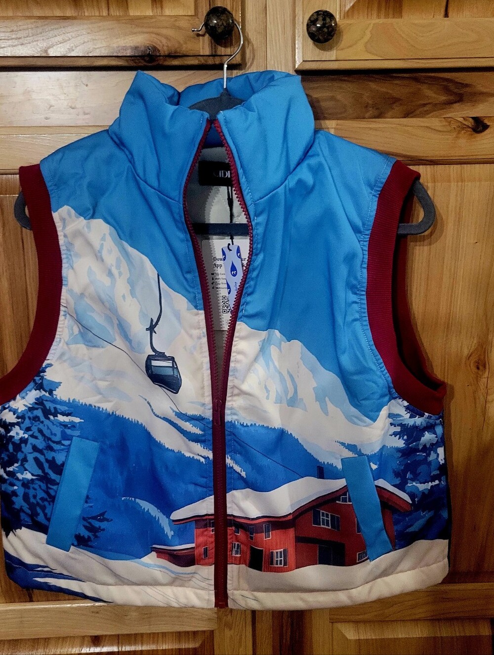 Cider Ski Vest Size L Winter Ski Lift Gondola